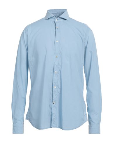 Tintoria Mattei 954 Man Shirt Sky Blue Size 16 ½ Cotton