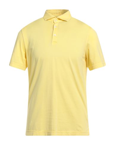 Fedeli Man Polo Shirt Yellow Size 42 Organic Cotton