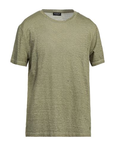 Dondup Man T-shirt Sage Green Size Xl Linen