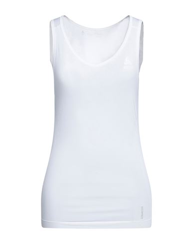 Odlo Woman Tank Top White Size L Polyester, Polyamide