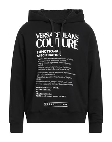 Shop Versace Jeans Couture Man Sweatshirt Black Size L Cotton, Elastane