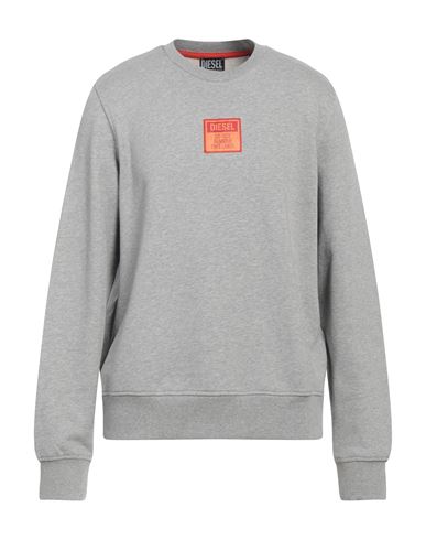 Diesel Man Sweatshirt Grey Size S Cotton, Elastane
