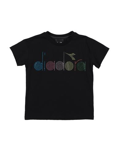 Diadora Babies'  Toddler Girl T-shirt Black Size 4 Cotton