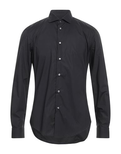 Shop Brian Dales Man Shirt Black Size 16 ½ Cotton, Polyamide