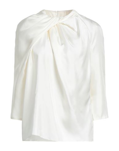 Partow Woman Blouse Ivory Size 4 Silk In White