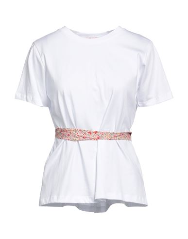 Rose A Pois Rosé A Pois Woman T-shirt White Size 10 Cotton, Viscose