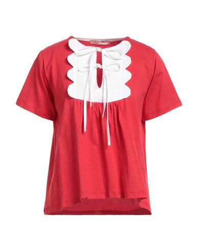 Rose A Pois Rosé A Pois Woman T-shirt Red Size 10 Cotton