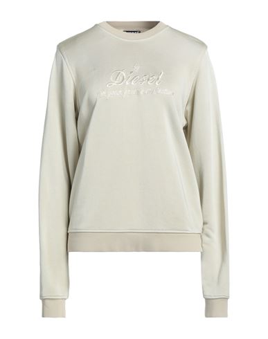 Diesel Woman Sweatshirt Beige Size S Viscose, Cotton, Elastane