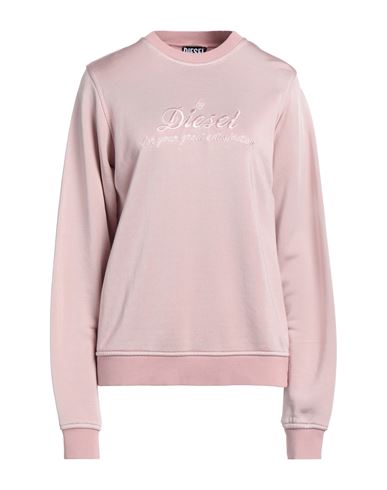 Diesel Woman Sweatshirt Blush Size S Viscose, Cotton, Elastane In Pink