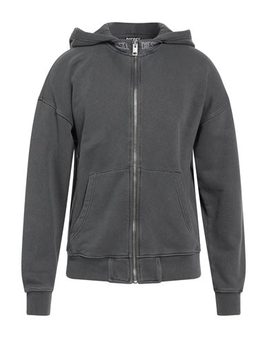 Diesel Man Sweatshirt Lead Size M Cotton, Polyester, Elastane In Grey