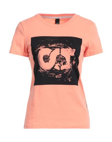 Alphatauri Woman T-shirt Salmon Pink Size S Cotton, Elastane