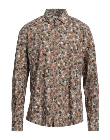Alessandro Lamura Man Shirt Brown Size Xl Cotton