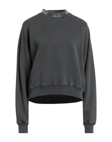 Diesel Woman Sweatshirt Grey Size Xl Cotton, Elastane