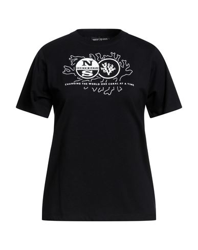 North Sails Woman T-shirt Black Size Xxs Cotton, Seacell