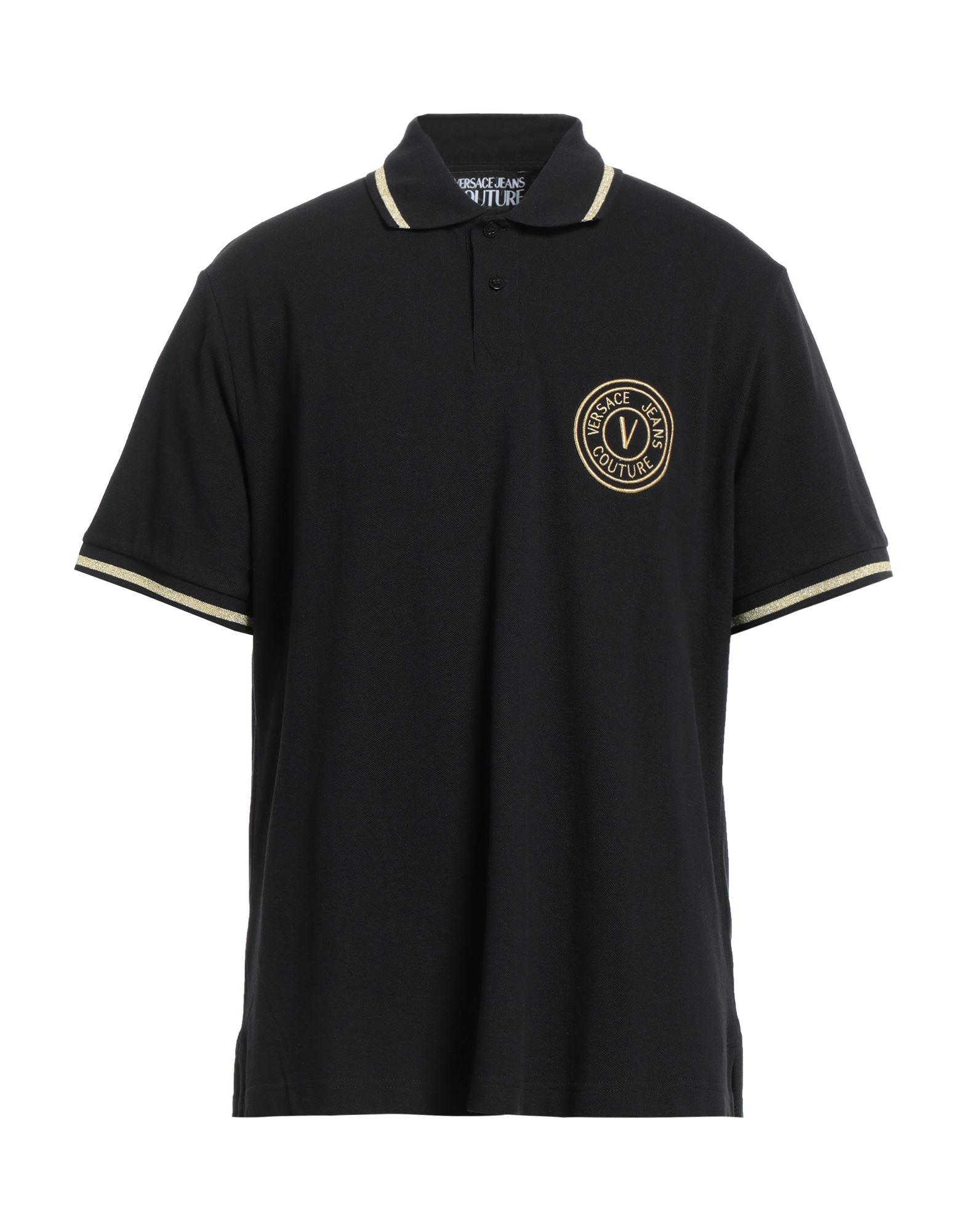 Versace Jeans Couture Polo Shirts In Black