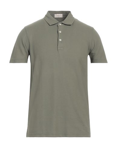 Altea Man Polo Shirt Military Green Size S Cotton In Gray