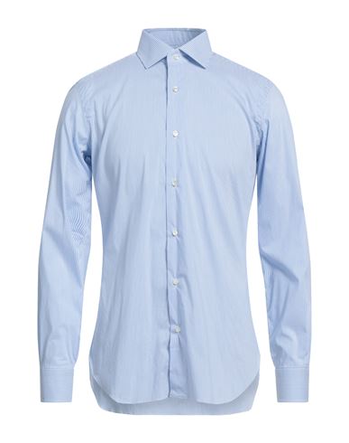 Barba Napoli Man Shirt Light Blue Size 15 ½ Cotton, Polyamide, Elastane