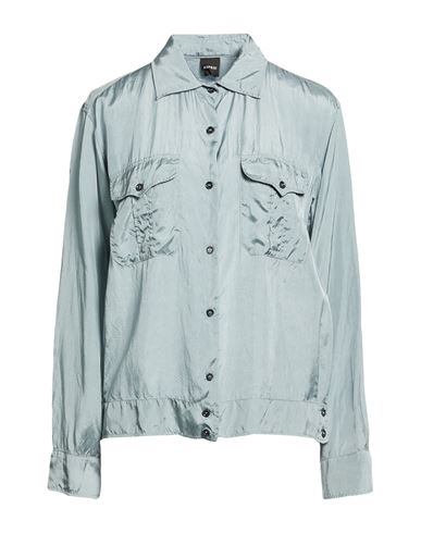 Aspesi Woman Shirt Sage Green Size 6 Acetate, Cupro