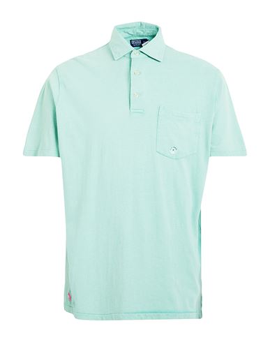 Polo Ralph Lauren Classic Fit Cotton-linen Polo Shirt Man Polo Shirt Light Green Size L Cotton, Line