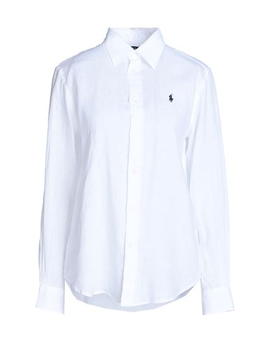 Polo Ralph Lauren Woman Shirt White Size Xl Linen