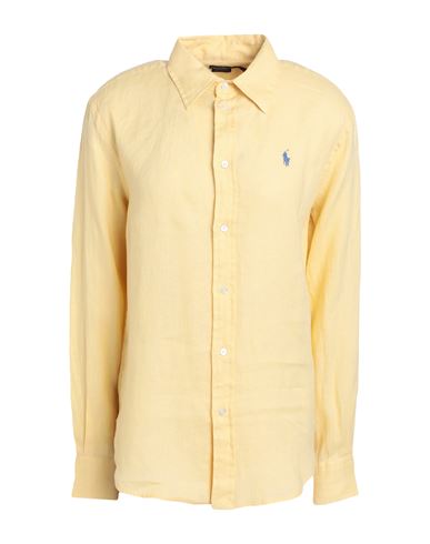 Shop Polo Ralph Lauren Woman Shirt Yellow Size M Linen