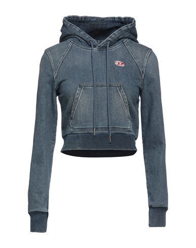 Diesel Woman Sweatshirt Blue Size M Cotton, Elastane