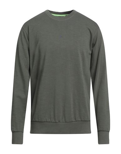 Trēz Man Sweatshirt Military Green Size Xxl Cotton