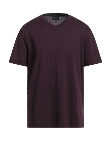 Giorgio Armani Man T-shirt Deep Purple Size 48 Cotton