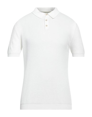 Irish Crone Man Sweater White Size L Cotton