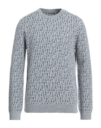 Diesel Man Sweater Light Grey Size L Cotton, Polyamide, Acrylic, Wool, Polypropylene