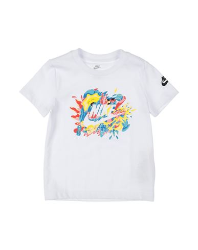 Nike Babies'  Futura Sport Splash Toddler Boy T-shirt White Size 7 Cotton, Polyester