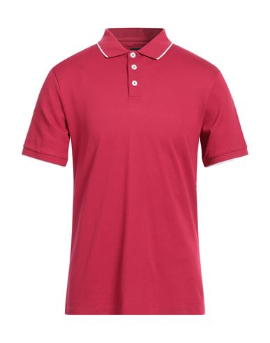 Giorgio Armani Man Polo Shirt Garnet Size 48 Cotton In Red