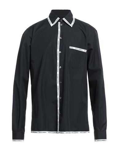 Dolce & Gabbana Man Shirt Black Size 16 Cotton