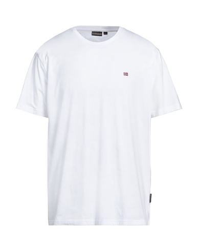Napapijri Man T-shirt White Size 3xl Cotton, Elastane