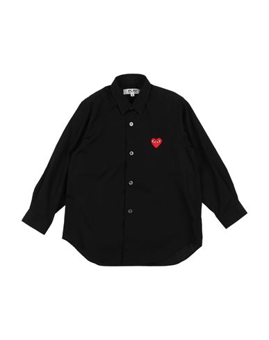 COMME DES GARÇONS PLAY COMME DES GARÇONS PLAY TODDLER BOY SHIRT BLACK SIZE 4 COTTON
