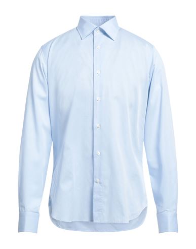 Tombolini Man Shirt Light Blue Size 15 ¾ Cotton, Elastane In Blue