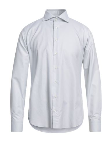 Tombolini Man Shirt Light Grey Size 17 Cotton