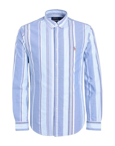 Polo Ralph Lauren Man Shirt Light Blue Size Xxl Cotton