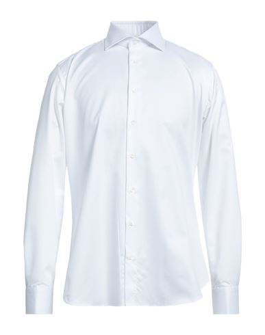 Tombolini Man Shirt White Size 17 Cotton, Elastane In White