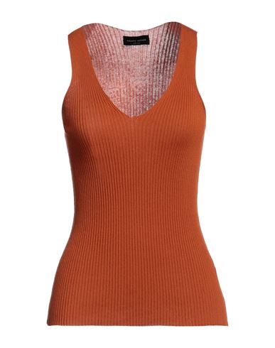 Roberto Collina Woman Tank Top Tan Size M Cotton In Orange