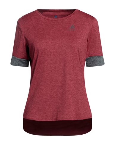 Odlo Woman T-shirt Brick Red Size M Polyester, Elastane