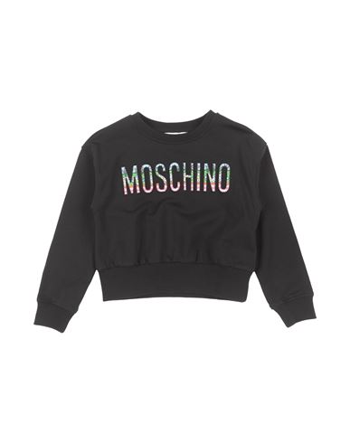 Moschino Kid Babies'  Toddler Girl Sweatshirt Black Size 6 Cotton, Elastane, Polyester