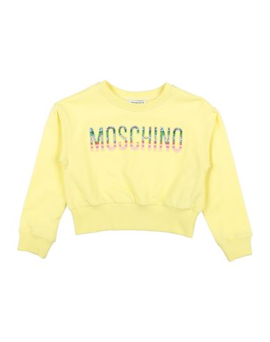 Moschino Kid Toddler Girl Sweatshirt Light Yellow Size 6 Cotton, Elastane, Polyester