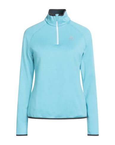 Odlo Woman Sweatshirt Turquoise Size L Polyester, Elastane In Blue