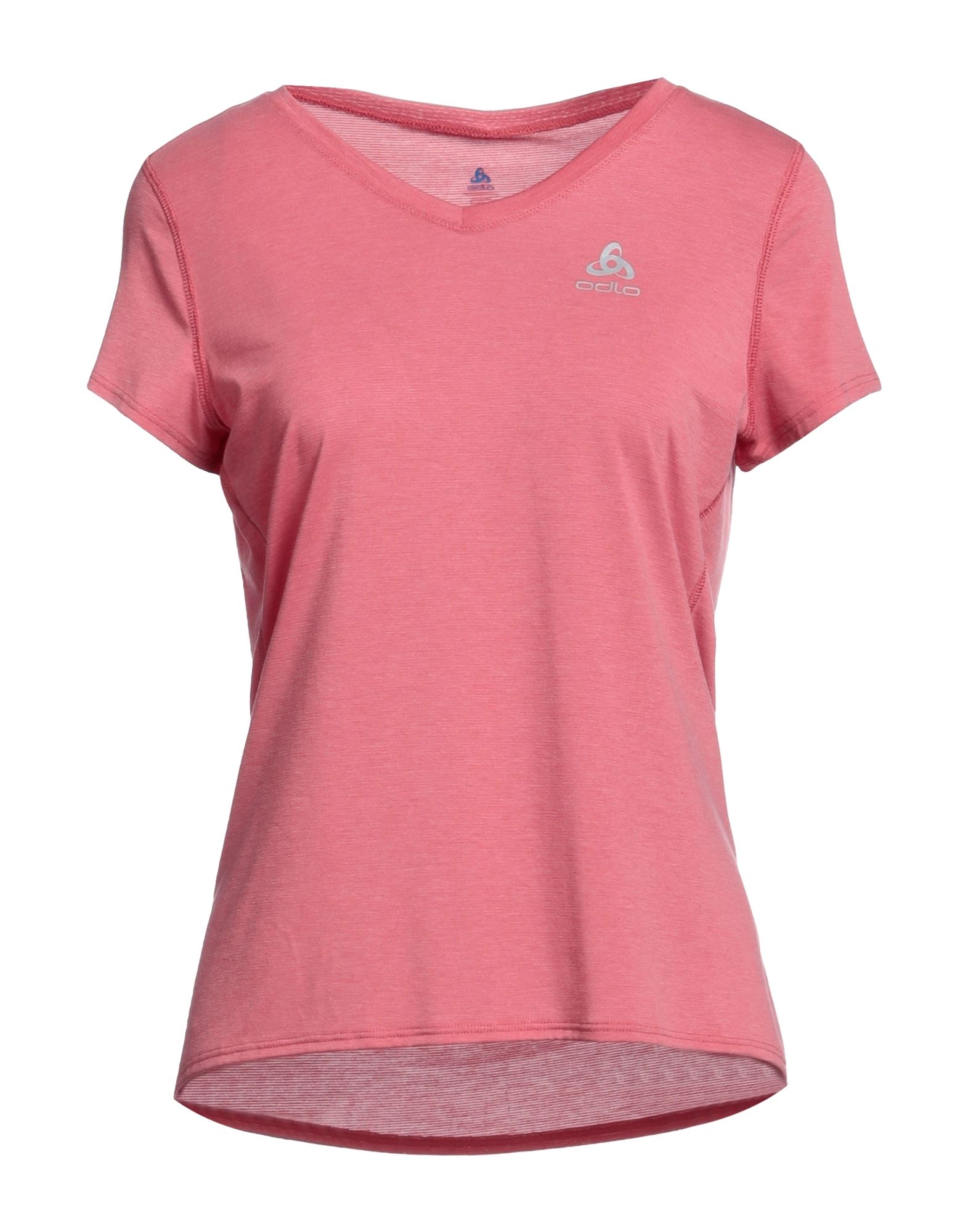 Odlo Woman T-shirt Coral Size S Polyester, Lyocell, Elastane In Red