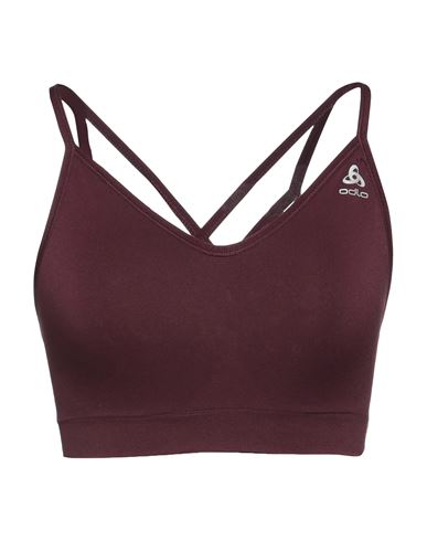 Odlo Woman Top Burgundy Size L Polyamide, Polyester, Elastane In Red