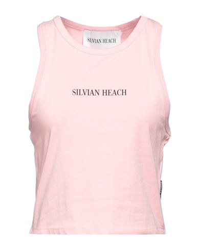 Silvian Heach Woman Tank Top Pink Size S Cotton, Lycra