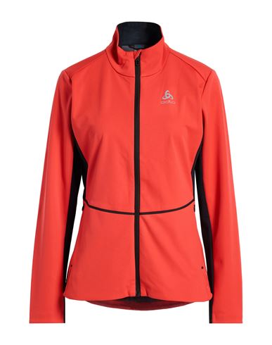 Odlo Woman Sweatshirt Tomato Red Size L Polyester, Elastane In Red
