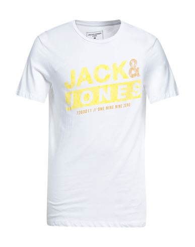 Jack & Jones Man T-shirt White Size L Cotton