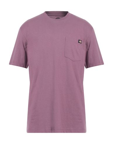 Dickies Man T-shirt Mauve Size S Cotton In Purple